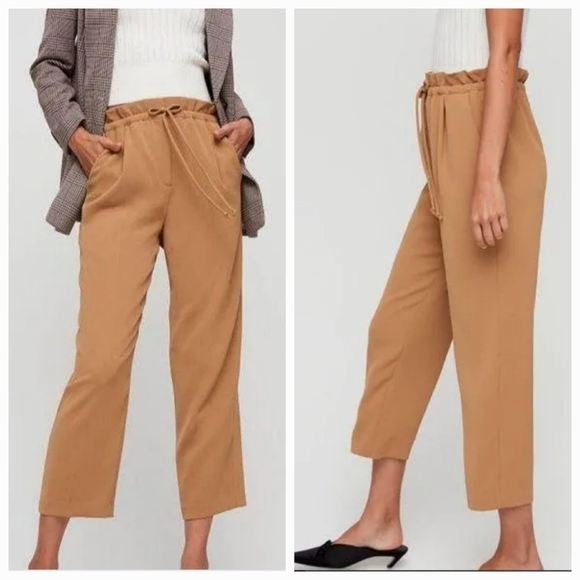 Wilfred Pants - Aritzia Wilfred Kari Paperbag Pant Orange Size Xs